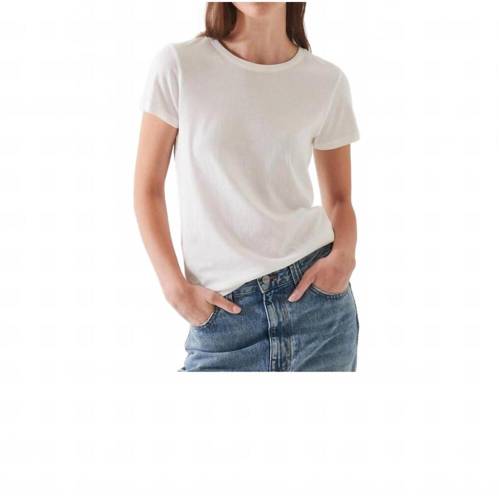 NEW PATRICK ASSARAF lightweight pima cotton classic top in white